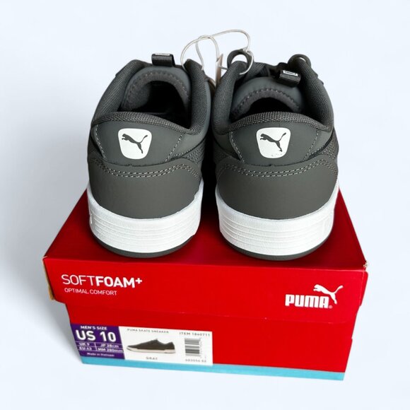PUMA Men's Skate Sneaker SoftFoam Lace Up Shoes Gray Size 10 - Picture 4 of 9